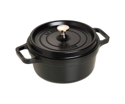 STAUB Cocotte en Fonte, Ronde, &Oslash; 22 cm, 2,6 L, Noir Mat