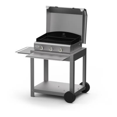 Amalia Silver Edition : Plancha Amalia 360 Inox + Chariot + Couvercle