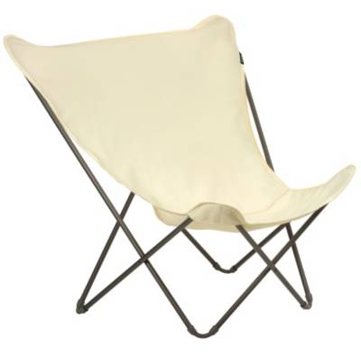 Lafuma Mobilier Pop Up XL Chaise Pliante Airlon + Uni, Noir/Ecru 2021 Si&egrave;ge Camping