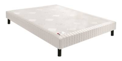 Sommier epeda confort ferme deco nature carr&eacute; ecru 160x200