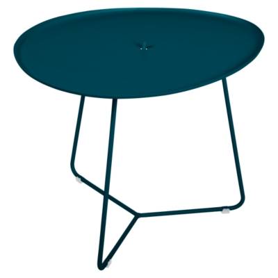 Table basse &agrave; plateau amovible Cocotte FERMOB Bleu acapulco
