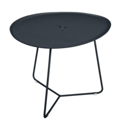 Table de jardin basse FERMOB Cocotte ovale noir 1 personnes