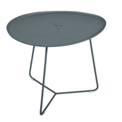Table basse &agrave; plateau amovible Cocotte FERMOB Gris Orage