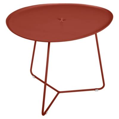 Table basse Cocotte - Aluminium - Rouge ocre - 55x44.5cm