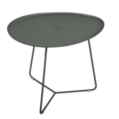 Table de jardin basse FERMOB Cocotte ovale vert 1 personnes
