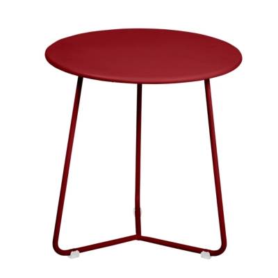 Table de jardin basse FERMOB Cocotte rond rouge 1 personnes
