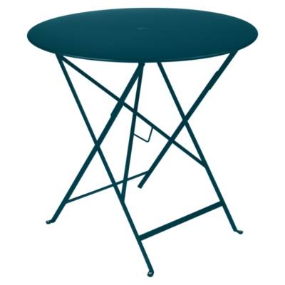 Fermob Table pliante BISTRO ronde - 21 bleu acapulco - &Oslash; 77 cm