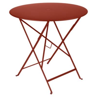 Fermob Table pliante BISTRO ronde - 20 ocre rouge - &Oslash; 77 cm