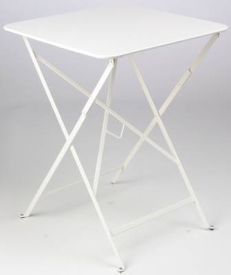 Fermob Table pliante BISTRO carr&eacute;e - 01 blanc coton - 57 x 57 cm