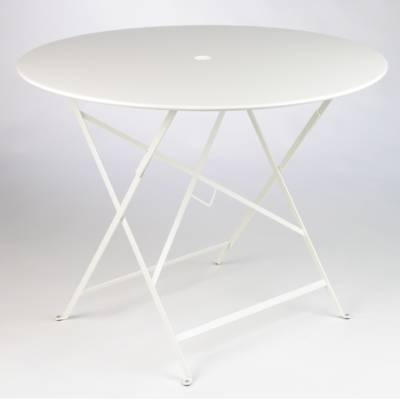 Fermob Table pliante BISTRO ronde - 01 blanc coton - &Oslash; 96 cm