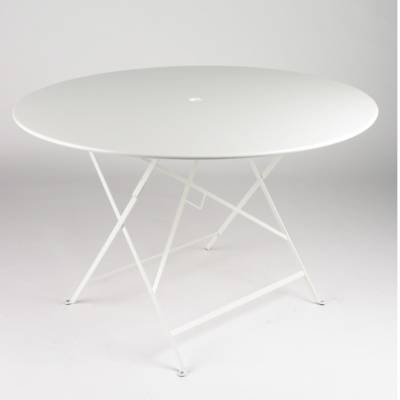 Fermob Table pliante BISTRO ronde - 01 blanc coton - &Oslash; 117 cm