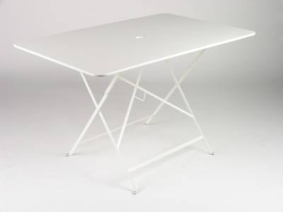 Fermob - Bistro Table pliante, rectangulaire, 117 x 77 cm, blanc coton