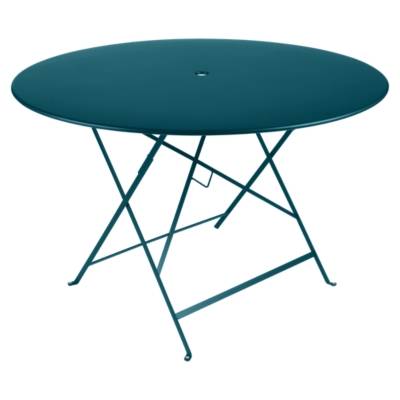 Fermob Table pliante BISTRO ronde - 21 bleu acapulco - &Oslash; 117 cm