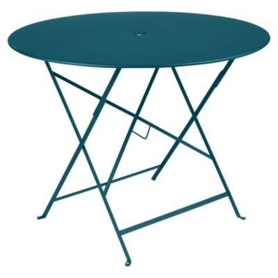 Fermob Table pliante BISTRO ronde - 21 bleu acapulco - &Oslash; 96 cm