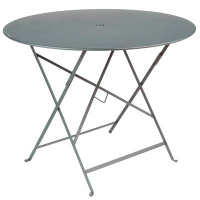 Table de jardin FERMOB Bistro rond diam 96cm, gris 4 personnes