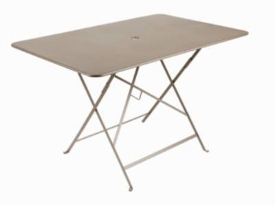 Table de jardin en m&eacute;tal Bistro muscade pliante 117 x 77 cm Fermob