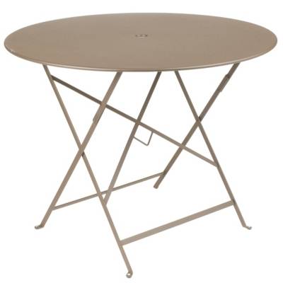 Table de jardin en m&eacute;tal Bistro muscade pliante &oslash;96 cm Fermob
