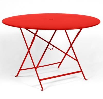 Fermob Table pliante BISTRO ronde - 43 chili mat - &Oslash; 117 cm