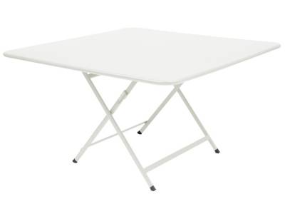 Fermob Table pliante CARACT&Egrave;RE - 01 blanc coton - carr&eacute;, 128 x 128 cm