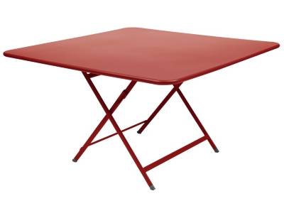 Fermob Table pliante CARACT&Egrave;RE - 43 chili - carr&eacute;, 128 x 128 cm
