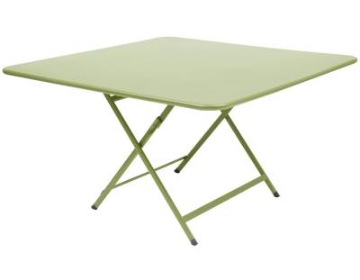 Fermob Table pliante CARACT&Egrave;RE - 65 vert tilleul - carr&eacute;, 128 x 128 cm