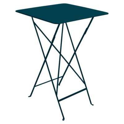 Mange-debout Bistro - Acier - Bleu acapulco - 71x71x105cm