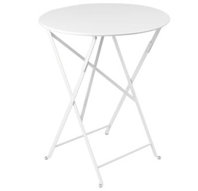 Fermob Table pliante BISTRO ronde - 01 blanc coton - &Oslash; 60 cm