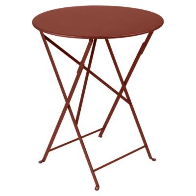 Fermob Table pliante BISTRO ronde - 20 ocre rouge - &Oslash; 60 cm