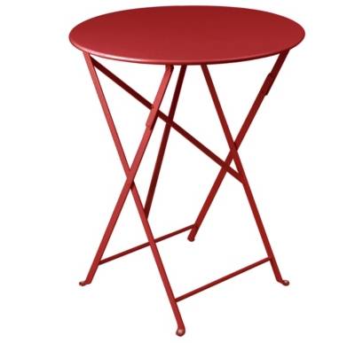 Fermob Table pliante BISTRO ronde - 43 chili mat - &Oslash; 60 cm