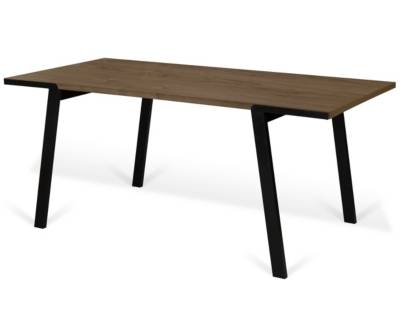 Table &agrave; manger DRIFT Noyer et m&eacute;tal noir TEMAHOME