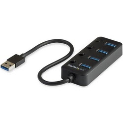 StarTech.com Hub USB 3.0 &agrave; 4 ports avec interrupteurs marche/arr&ecirc;t