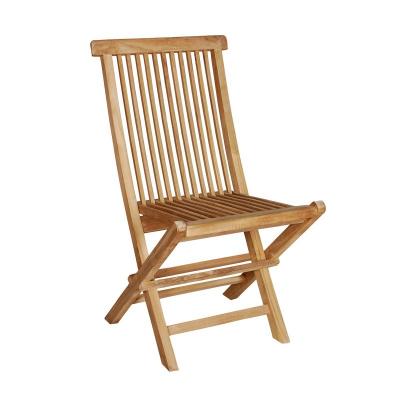 MIDLAND Chaise de jardin en teck massif pliante
