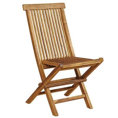 Chaise de jardin en teck huil&eacute; massif pliante - Marron