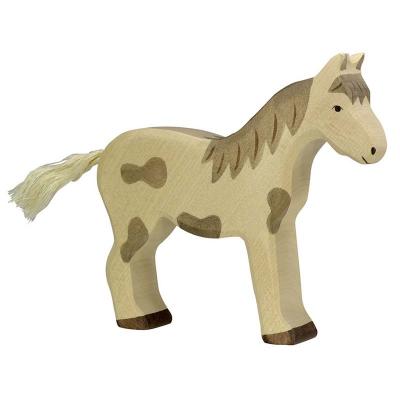 Holztiger - 80037 - Figurine - Cheval, Debout, Tachet&eacute;