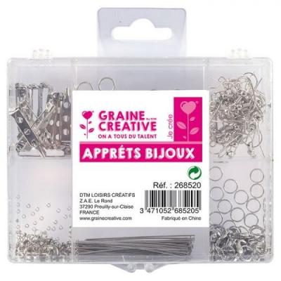 Coffret d'appr&ecirc;ts &agrave; bijoux argent&eacute;s x