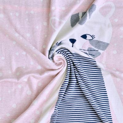 Sevira Kids - Couverture plaid enfant en coton bio, Chaton