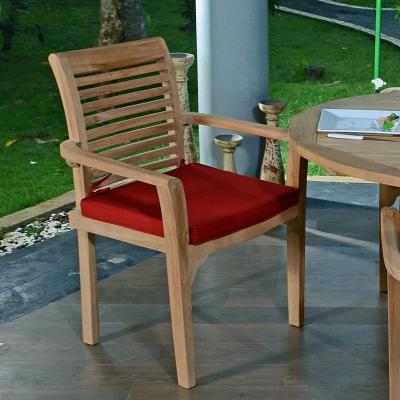 Fauteuil fixe empilable en teck Ecograde Samoa