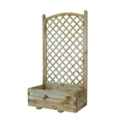 Jardini&egrave;re + treillage en arc Ch&egrave;vrefeuille