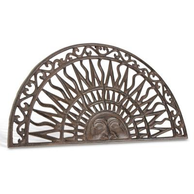 Tapis Paillasson Demi Lune Fonte Marron 69.5x2.5x37.5cm - Marron