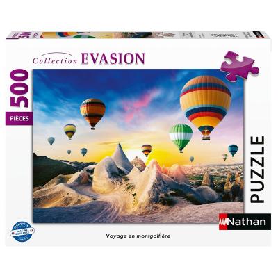 Puzzle 500 pi&egrave;ces Nathan Voyage en montgolfi&egrave;re - Neuf