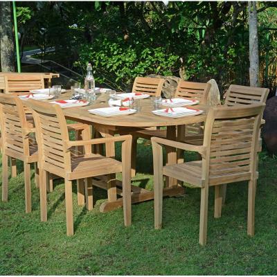 Salon de jardin en teck Ecograde Tikopia, 8 places - Naturel