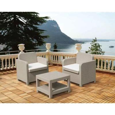 Salon de jardin et fauteuils ext&eacute;rieurs grand soleil giglio bar poly-rotin 2 places Grand Soleil