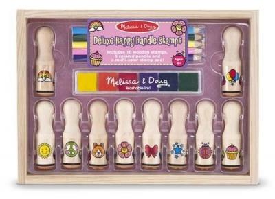 MELISSA & DOUG Jeu de  Timbres Avec Manche En Bois Luxe