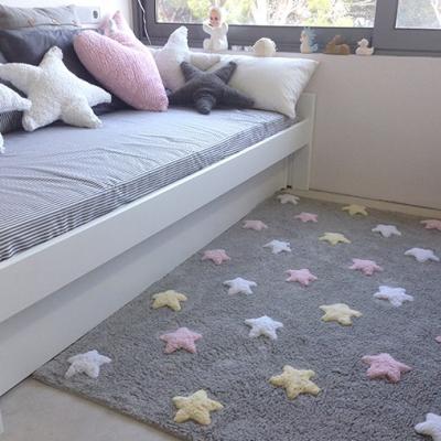 Tapis enfant en coton tricolor stars lorena canals rose 120x160 4224