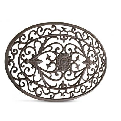 Tapis paillasson fer forge lune fonte