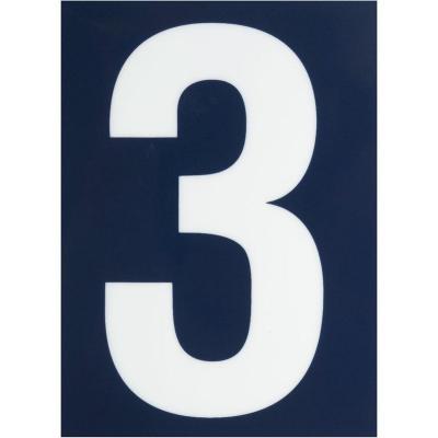 Novap - Numero de rue pre-adhesif - Chiffre.3 -