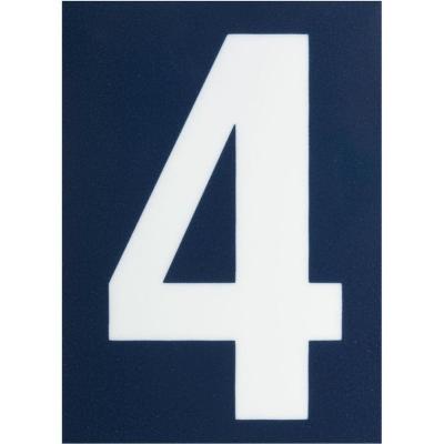Chiffre adh&eacute;sif N&deg; rue 4 sur carte