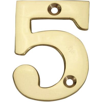 Novap - Chiffre laiton Numero 5 - Hauteur 51 Mm