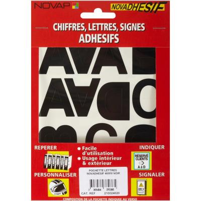 Novap - Lettres autocollantes 40mm Noir novadhesifs - 4370385