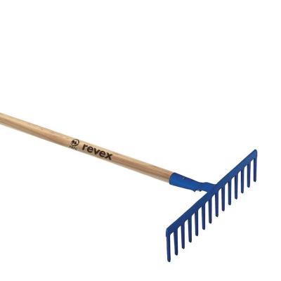 Rateau a beton 14 dents droites manche bois HEX-31042-14